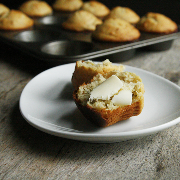 Banana Pistachio Muffins with Butter