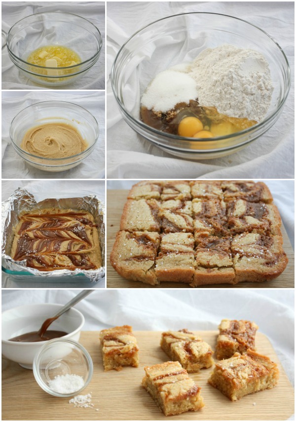 How to make One Bowl Caramel Salted Blondies