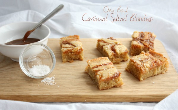 salted caramel blondies recipe