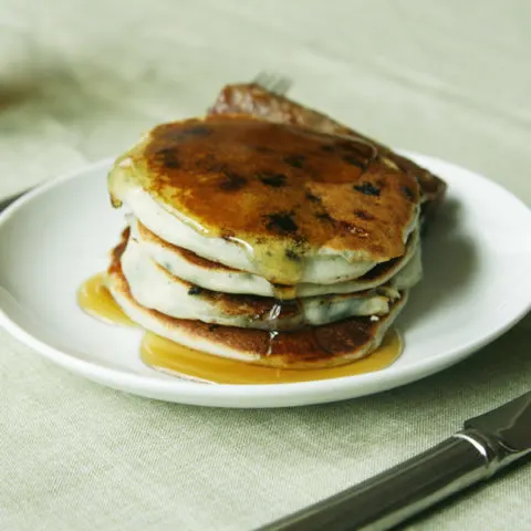 Blueberry and White Chocolate Buttermilk Pancakes