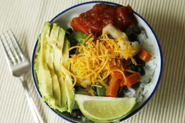 Quick and Easy Veggie Black Bean Rice Bowls