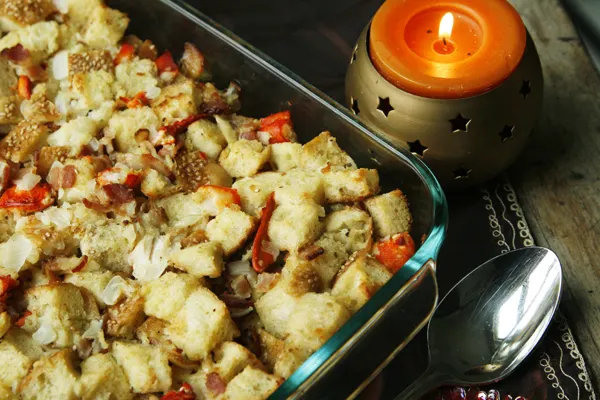 Buttered Lobster Bacon Stuffing