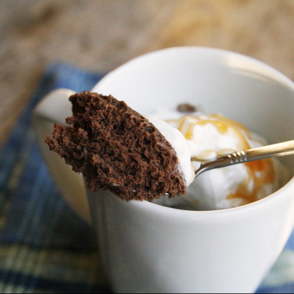 Moist Chocolate Caramel Macchiato Mug Cake