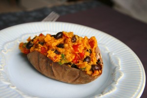 Spicy Stuffed Sweet Potatoes | Sarah's Cucina Bella