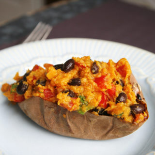 Spicy Stuffed Sweet Potatoes for Two