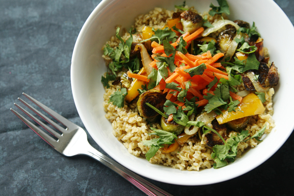 Roasted Vegetable Bowl with Freekeh