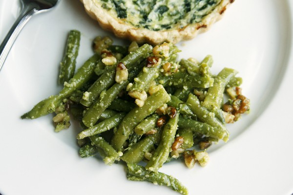 Pesto Green Bean Salad with Walnuts