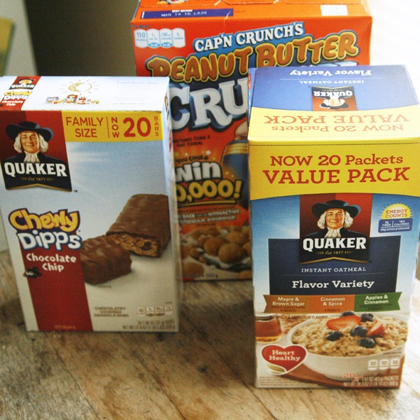 Quaker products for back to school