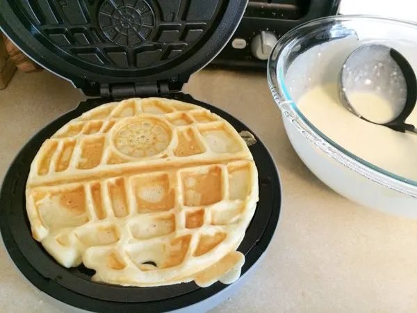 Using the Death Star Waffle Maker