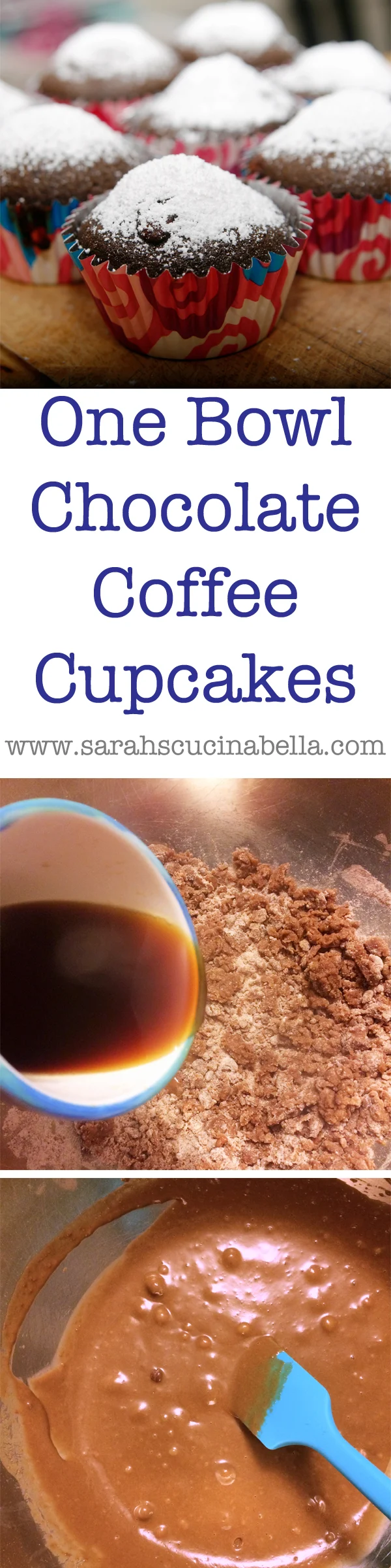 One Bowl Chocolate Coffee Cupcakes