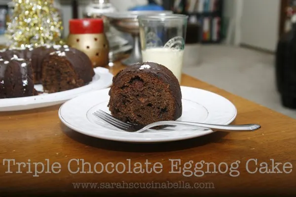 Triple Chocolate Eggnog Bundt Cake