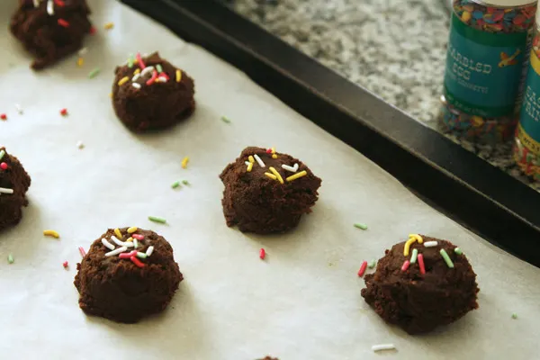 Making Double Dark Chocolate Cookies