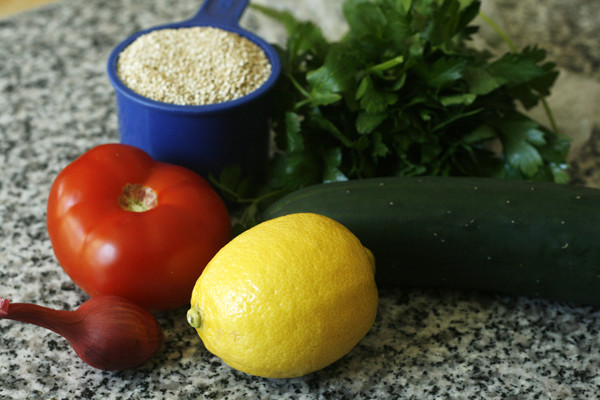 Lemon Shallot Quinoa Ingredients