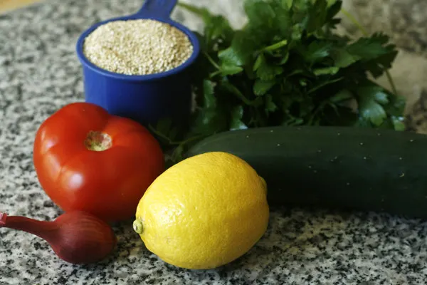 Lemon Shallot Quinoa Ingredients