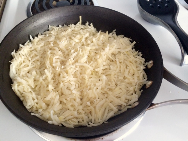 Hashbrowns cooking