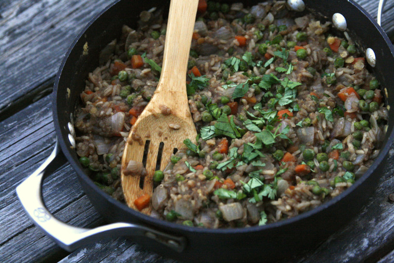 Vegetable Curry and Lentil Rice