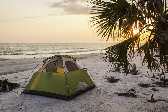 Beach Camping is Among the Fun Activities That Can Be Enjoyed in Gulf County, Florida.