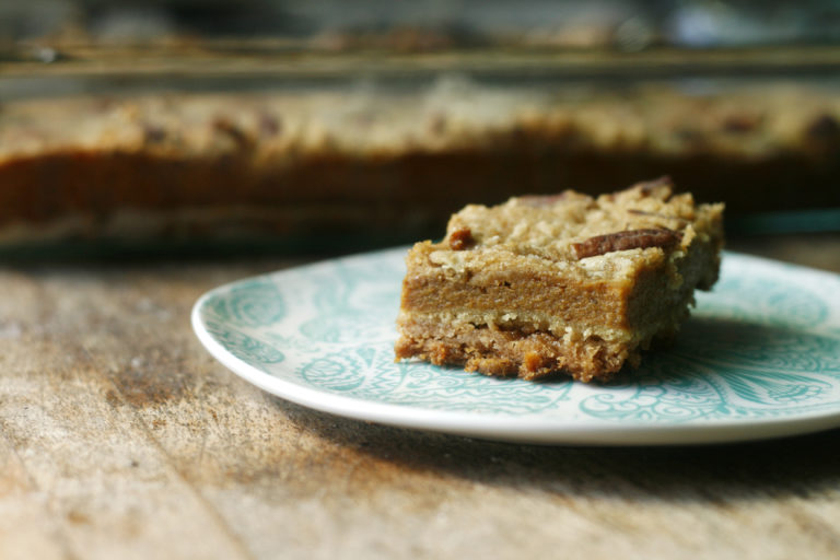 Pumpkin Pie Bars with Pecans