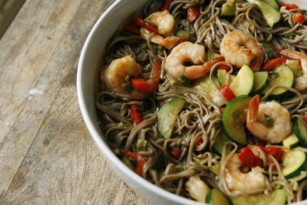 Soba Soup With Shrimp and Greens Recipe