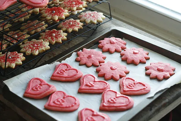 Cut-Out Strawberry Sugar Cookies