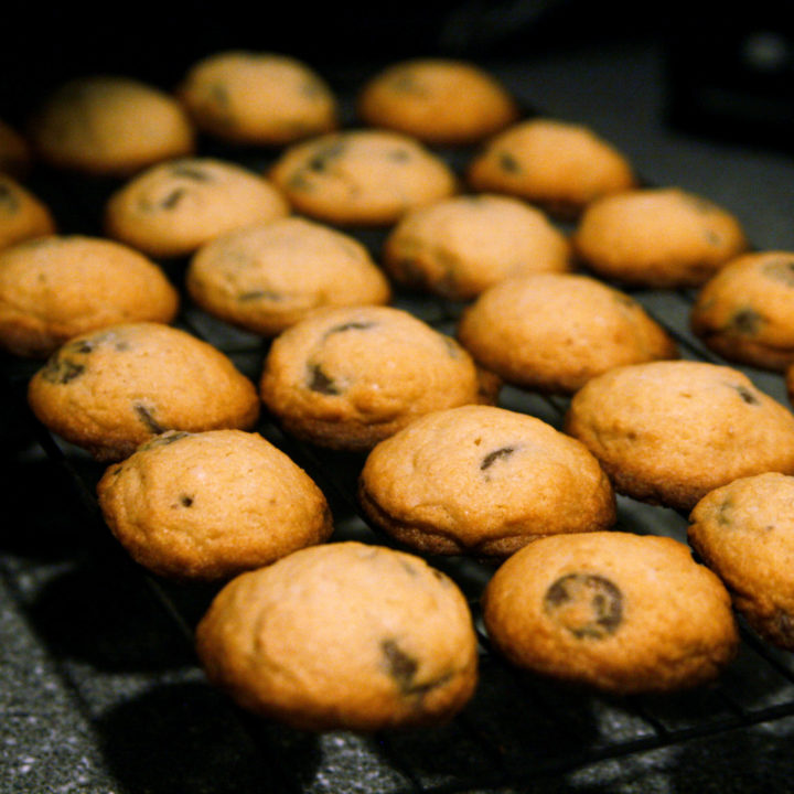Salted Dark Chocolate Chip Cookies