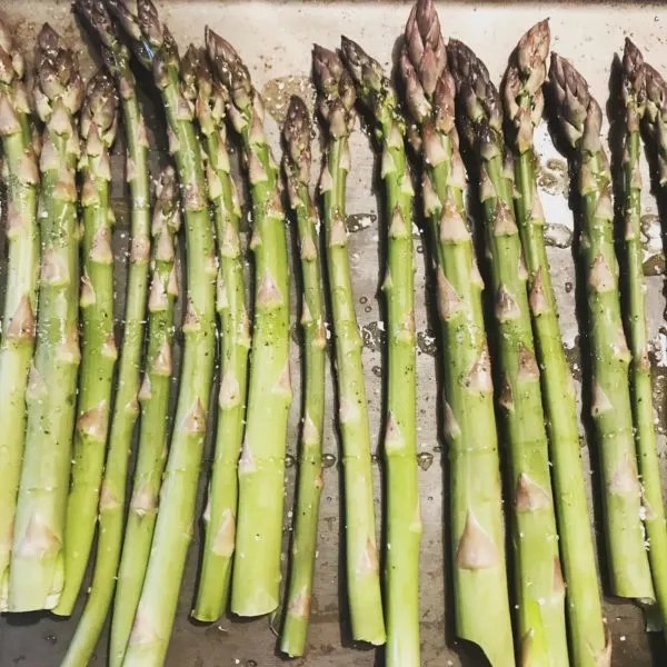 Fresh asparagus from our Maine farmers' market