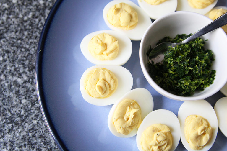Deviled Eggs with Gremolata