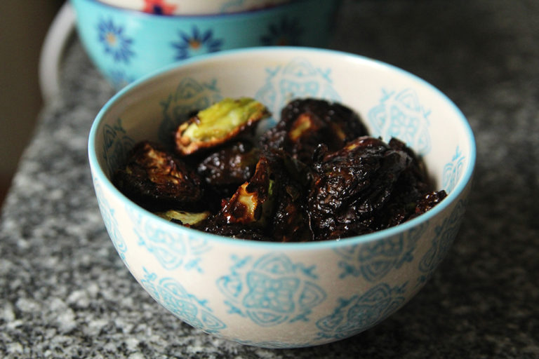 Spicy Teriyaki Fried Brussels Sprouts in the Air Fryer