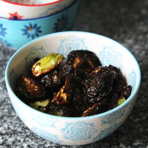Spicy Teriyaki Fried Brussels Sprouts in the Air Fryer