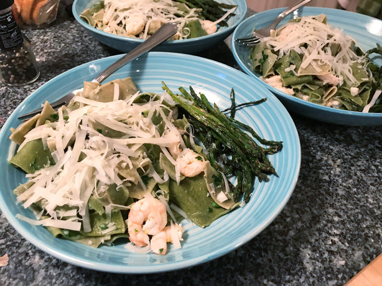 Buttery Lemon Shrimp Pappardelle