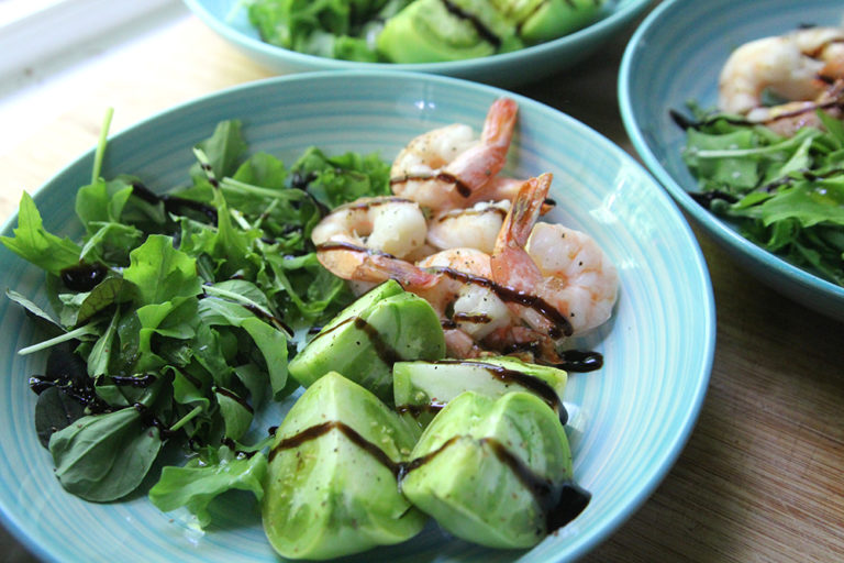 Roasted Shrimp and Green Tomato Salad