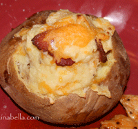 Cheddar Bacon Twice Baked Potatoes