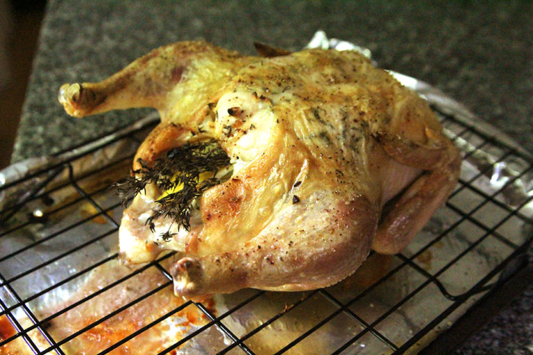 Roast Chicken with Garlic, Thyme and Lemon