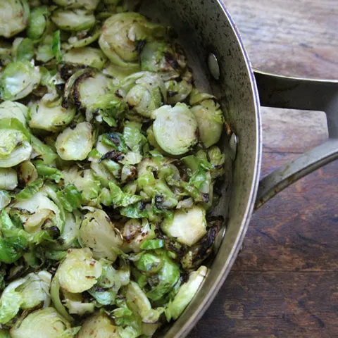 Sauteed Brussels Sprouts with Garlic