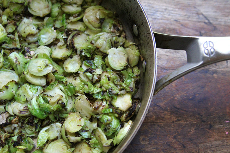 Sauteed Brussels Sprouts with Garlic