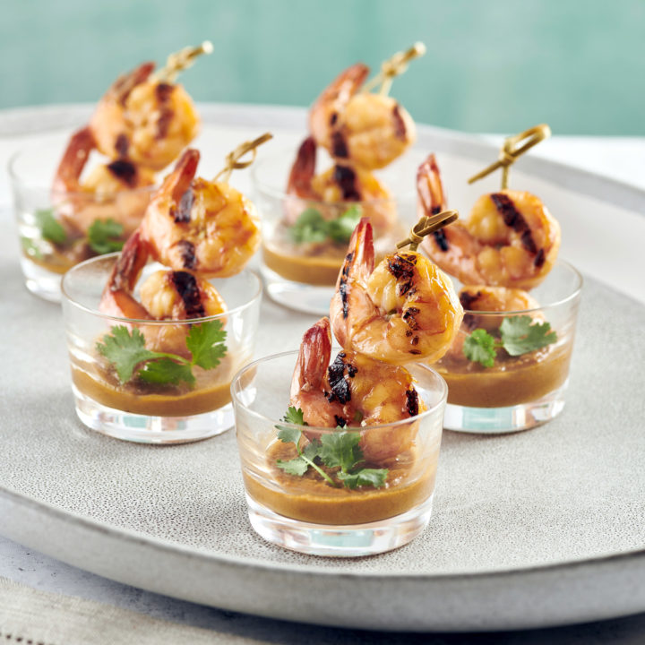 Shrimp Satay with Peanut Dipping Sauce