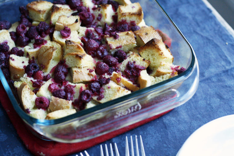 Raspberry French Toast Casserole
