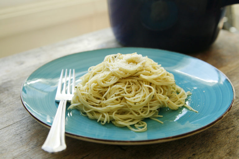 Aglio e Olio or My Go-To Pasta with Olive Oil and Garlic