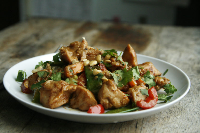Chicken Stir Fry with Satay Marinade