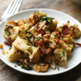 Roasted Cauliflower Salad with Bacon and Lovage
