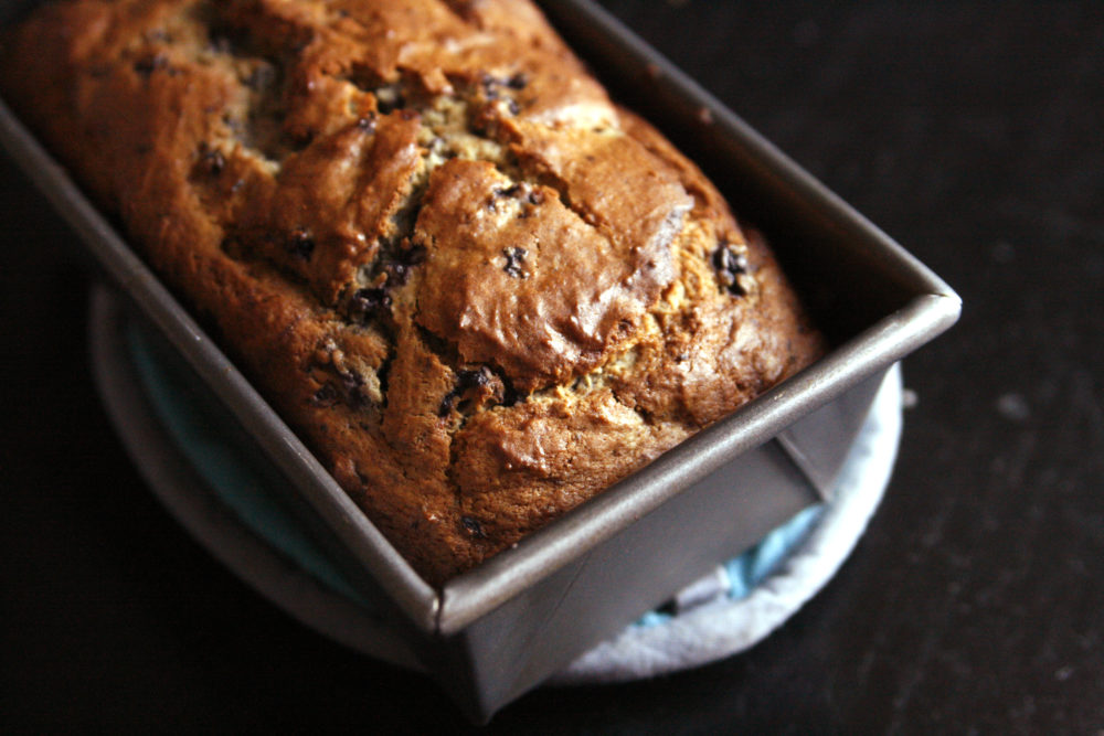 A loaf of Blueberry Quick Bread