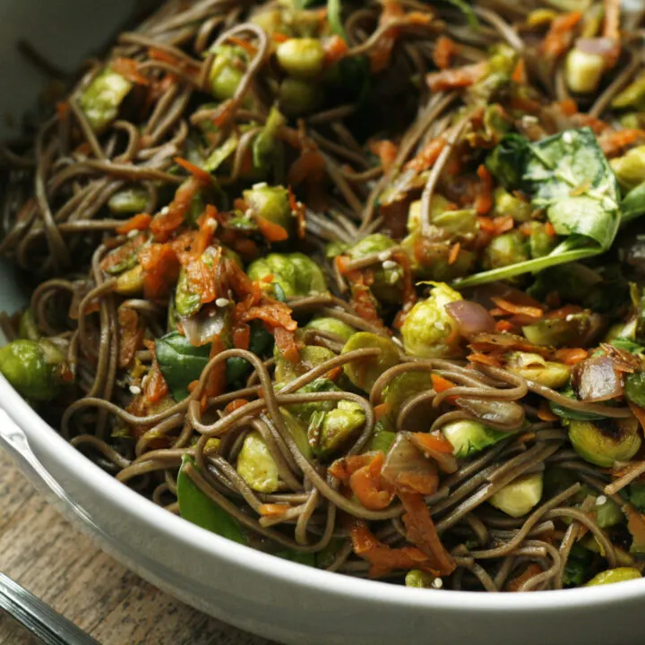 Sesame Soba Noodles with Brussels Sprouts