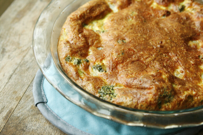Crustless Broccoli Potato Quiche