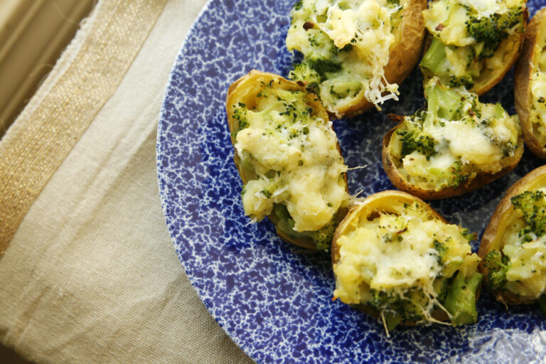 Mini Twice Baked Broccoli Cheddar Potatoes