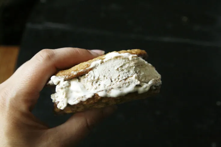 Buttery Oat Cookie Ice Cream Sandwiches