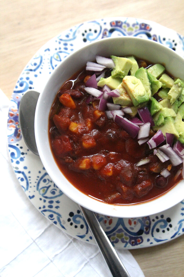 Chipotle Vegan Chili in the Slow Cooker