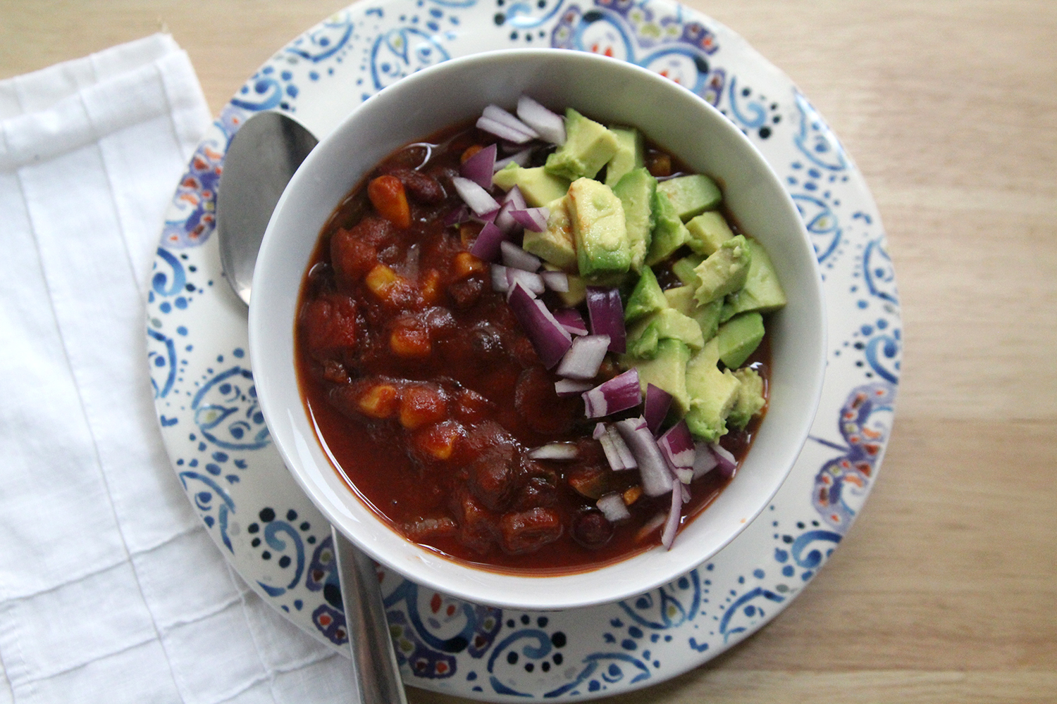 Chipotle Vegan Chili in the Slow Cooker
