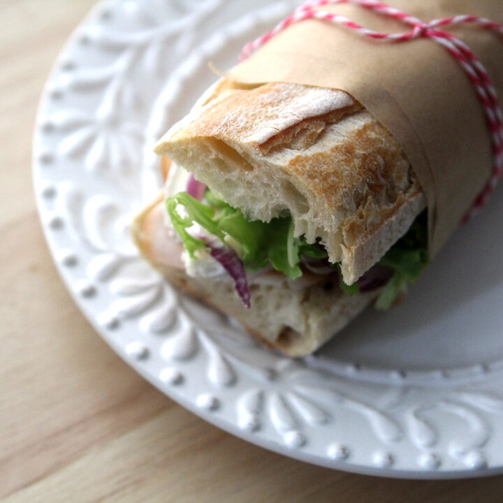 Baguette Sandwich with Smoked Turkey and Brie
