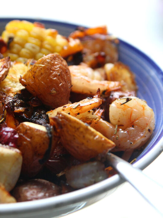 Cast Iron Shrimp with Curry Roasted Potatoes - Edible San Francisco