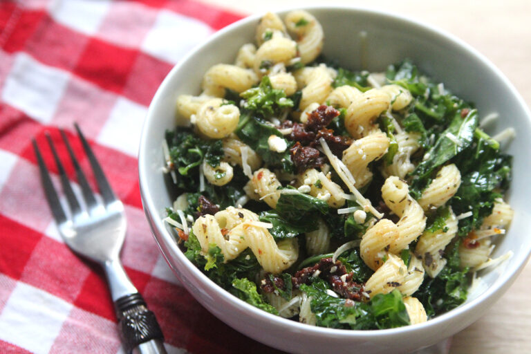 Kale Feta Pasta Salad Recipe
